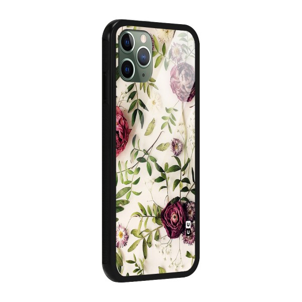 Vintage Rust Floral Glass Back Case for iPhone 11 Pro