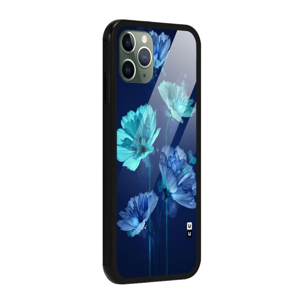 Water Flowers Glass Back Case for iPhone 11 Pro