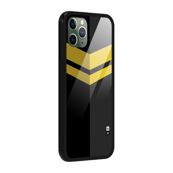 Yellow Lines Glass Back Case for iPhone 11 Pro