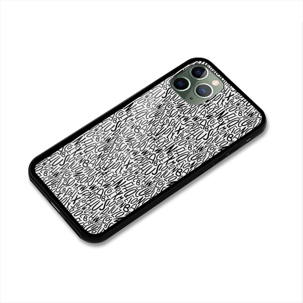 Alphabet Seamless Abstract Glass Back Case for iPhone 11 Pro