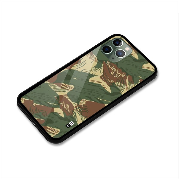 Army Design Glass Back Case for iPhone 11 Pro
