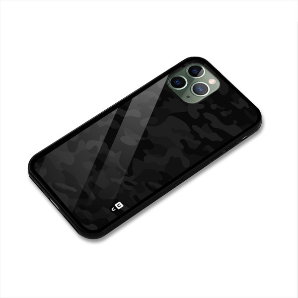 Black Camouflage Glass Back Case for iPhone 11 Pro