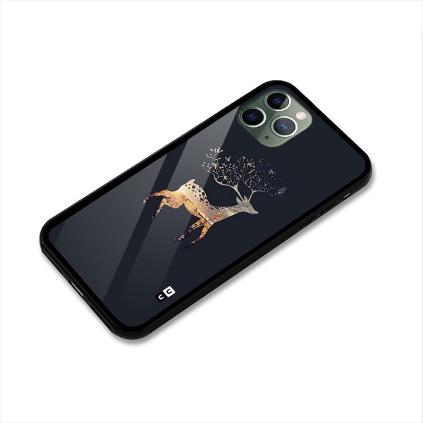 Black Deer Glass Back Case for iPhone 11 Pro