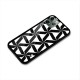 Black White Fan Design Glass Back Case for iPhone 11 Pro
