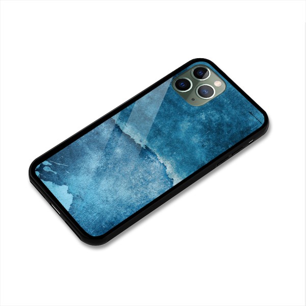 Blue Paint Wall Glass Back Case for iPhone 11 Pro