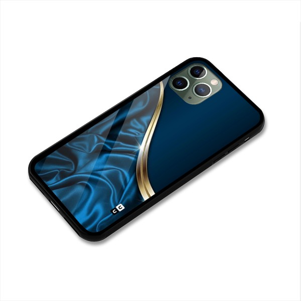 Blue Smooth Flow Glass Back Case for iPhone 11 Pro