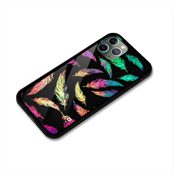 Bright Feathers Glass Back Case for iPhone 11 Pro
