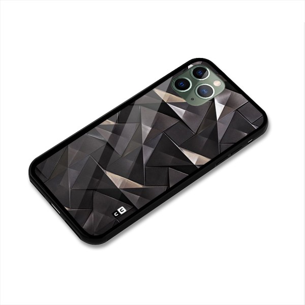 Carved Triangles Glass Back Case for iPhone 11 Pro