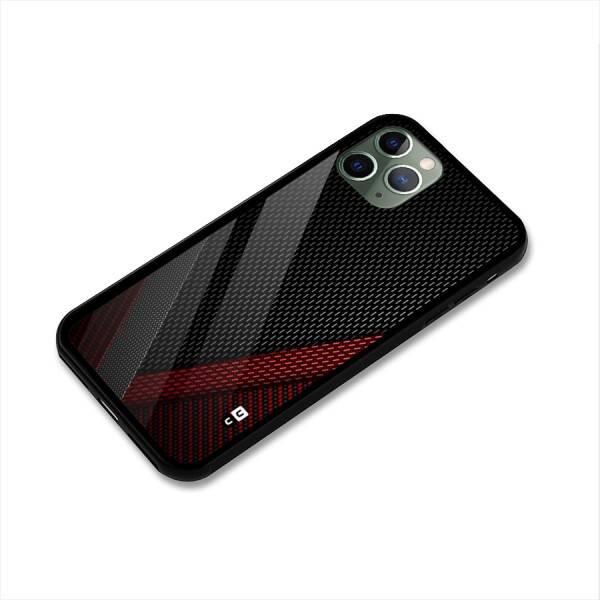 Classy Black Red Design Glass Back Case for iPhone 11 Pro