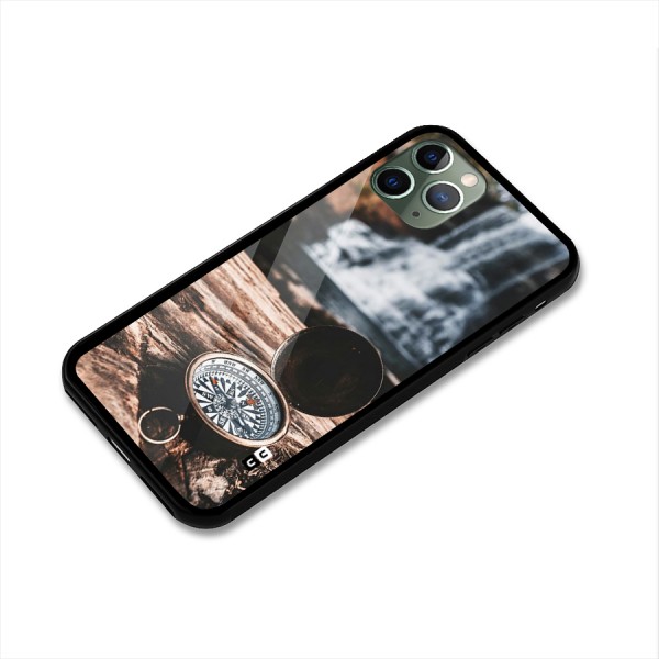 Compass Travel Glass Back Case for iPhone 11 Pro
