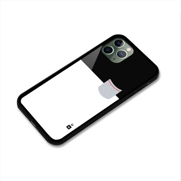 Cute Pocket Simple Glass Back Case for iPhone 11 Pro