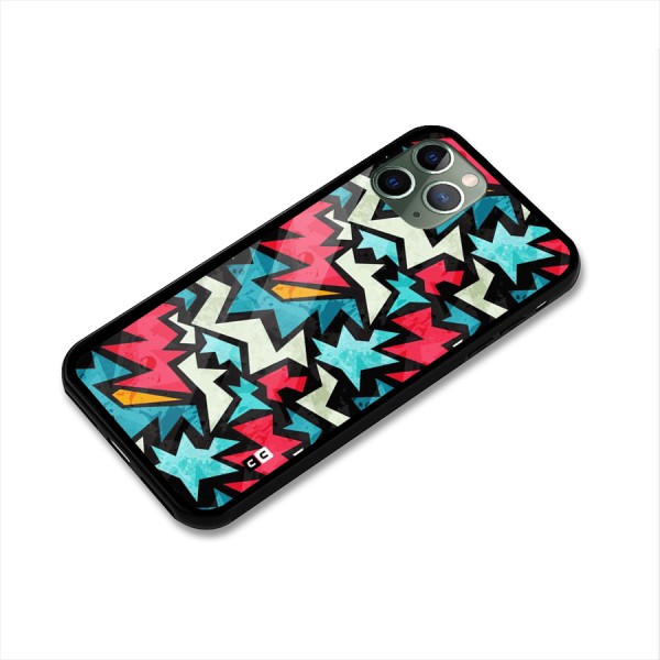 Electric Color Design Glass Back Case for iPhone 11 Pro