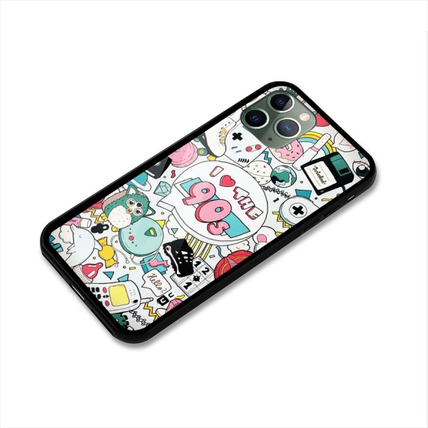 Heart 90s Glass Back Case for iPhone 11 Pro