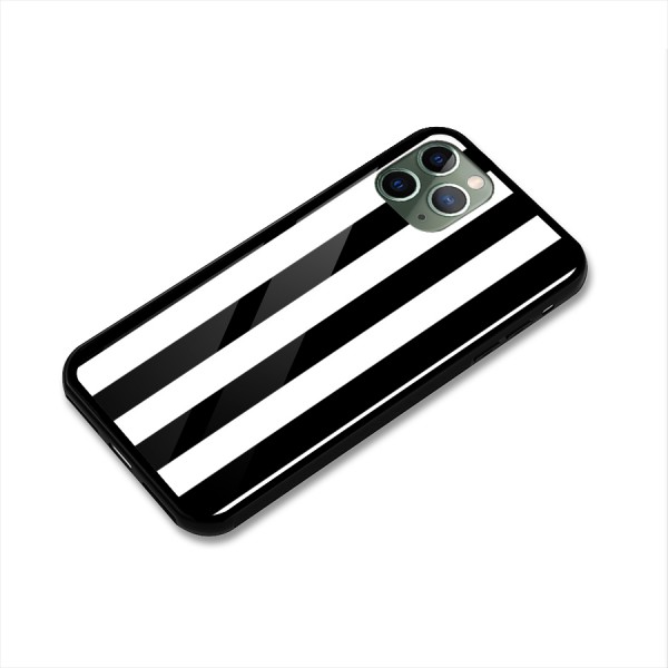 Lavish Black Stripes Glass Back Case for iPhone 11 Pro