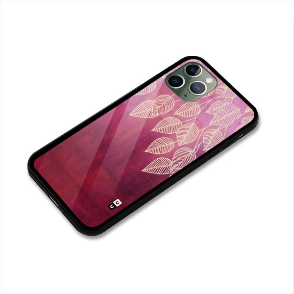 Leafy Outline Glass Back Case for iPhone 11 Pro