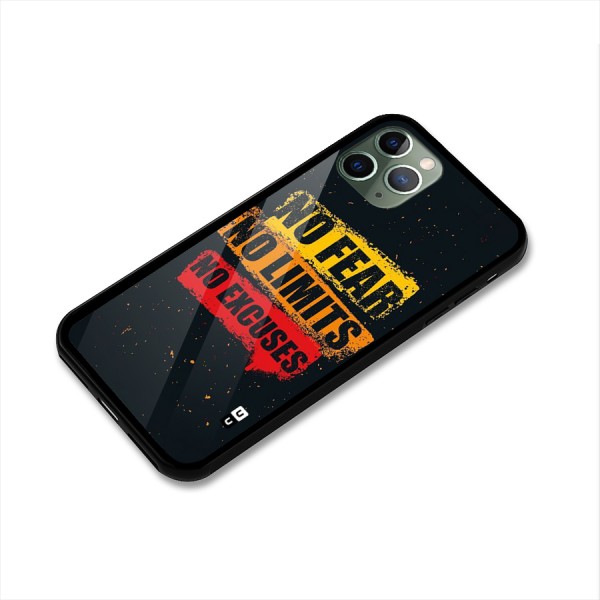 No Fear No Limits Glass Back Case for iPhone 11 Pro
