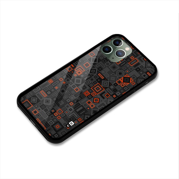 Orange Shapes Abstract Glass Back Case for iPhone 11 Pro