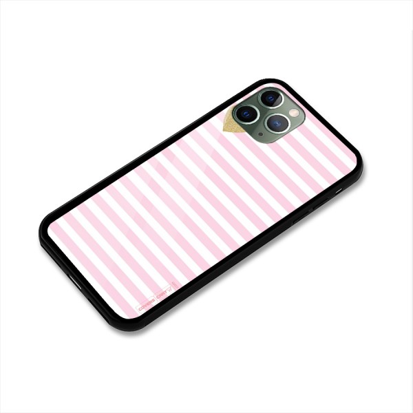 Pink Stripes Glass Back Case for iPhone 11 Pro