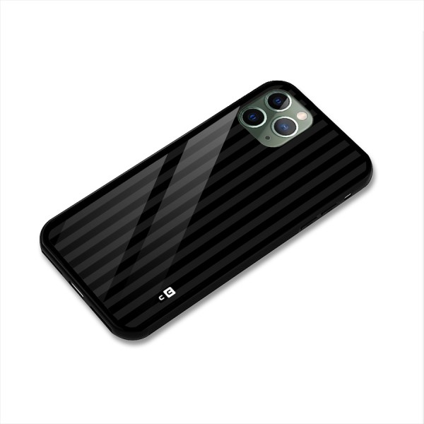 Pleasing Dark Stripes Glass Back Case for iPhone 11 Pro