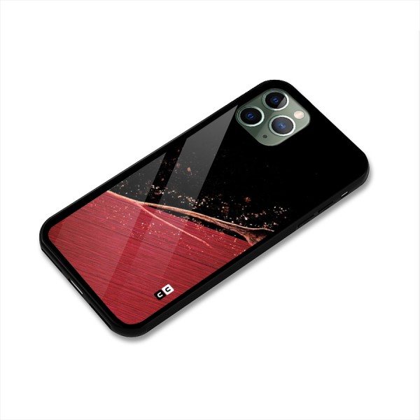 Red Flow Drops Glass Back Case for iPhone 11 Pro