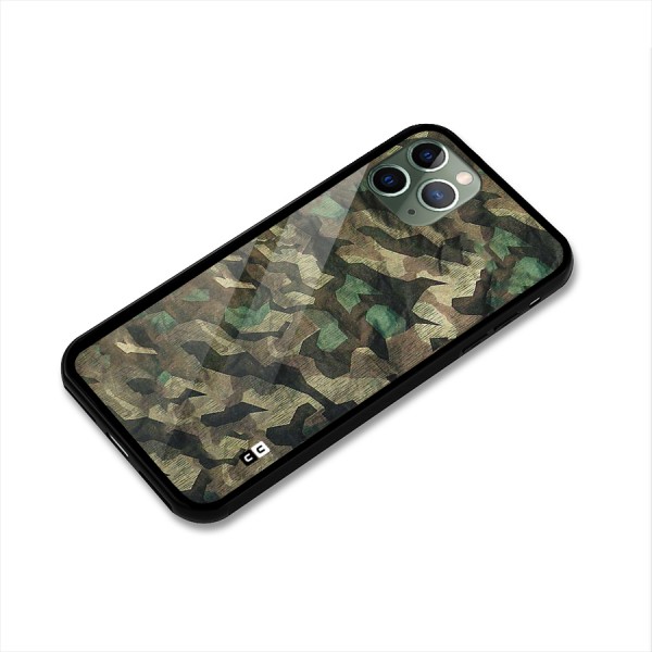 Rugged Army Glass Back Case for iPhone 11 Pro