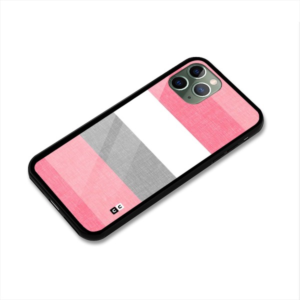 Shades Pink Stripes Glass Back Case for iPhone 11 Pro