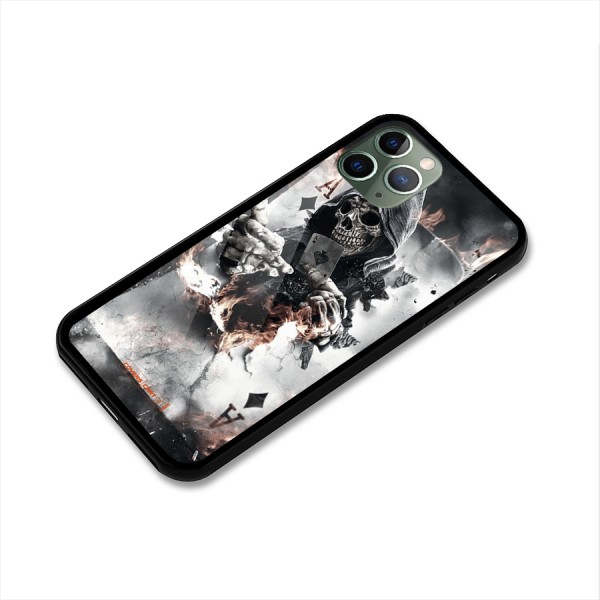 Skull with an Ace Glass Back Case for iPhone 11 Pro