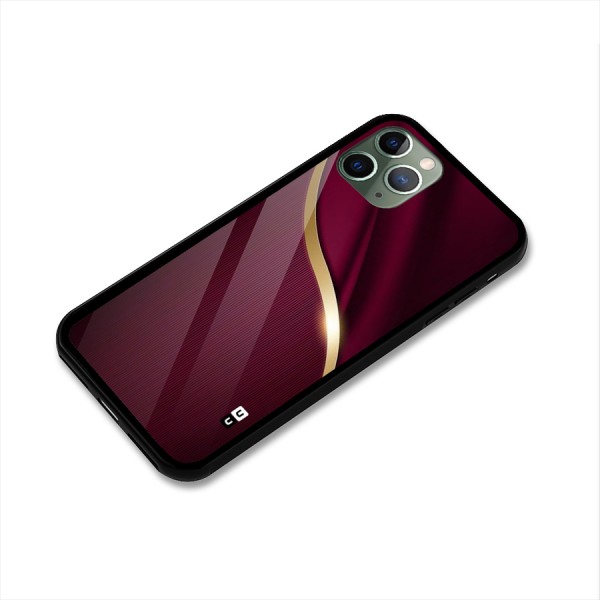 Smooth Maroon Glass Back Case for iPhone 11 Pro