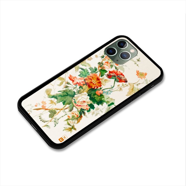 Summer Floral Glass Back Case for iPhone 11 Pro