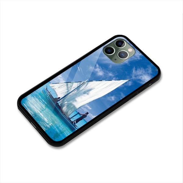 Travel Ship Glass Back Case for iPhone 11 Pro
