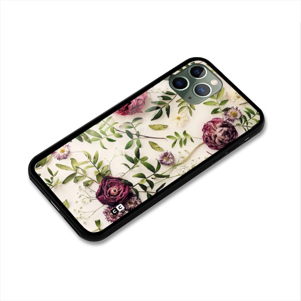 Vintage Rust Floral Glass Back Case for iPhone 11 Pro