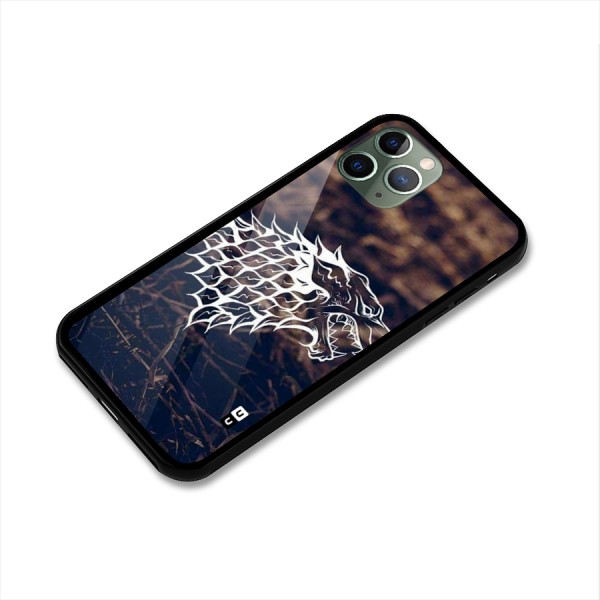 Wolf In White Glass Back Case for iPhone 11 Pro