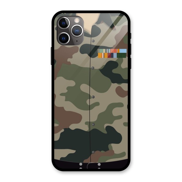 Army Uniform Glass Back Case for iPhone 11 Pro Max