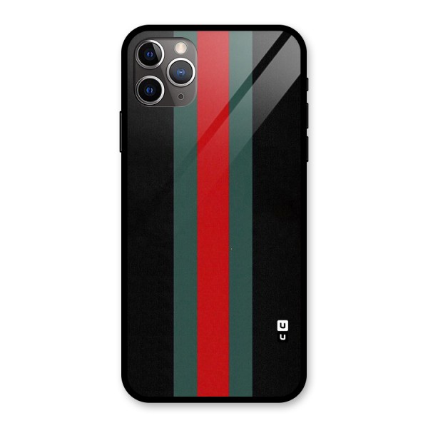 Basic Colored Stripes Glass Back Case for iPhone 11 Pro Max