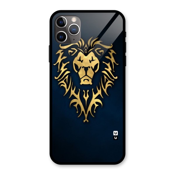 Beautiful Golden Lion Design Glass Back Case for iPhone 11 Pro Max
