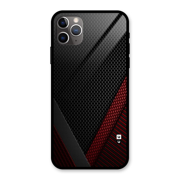 Classy Black Red Design Glass Back Case for iPhone 11 Pro Max