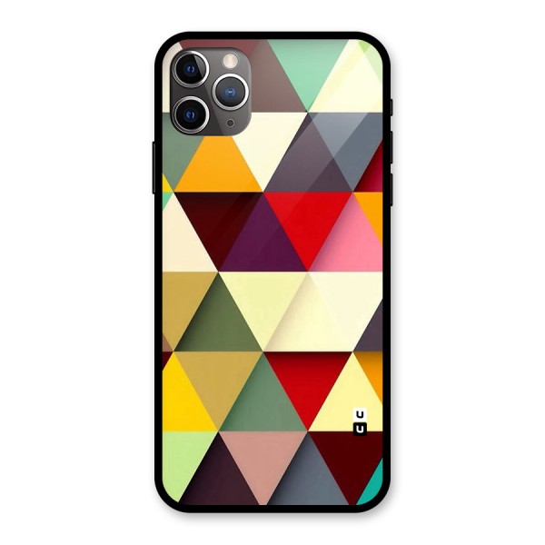 Colored Triangles Glass Back Case for iPhone 11 Pro Max