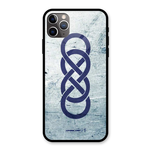 Double Infinity Rough Glass Back Case for iPhone 11 Pro Max