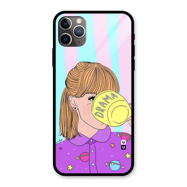 Drama Cup Glass Back Case for iPhone 11 Pro Max
