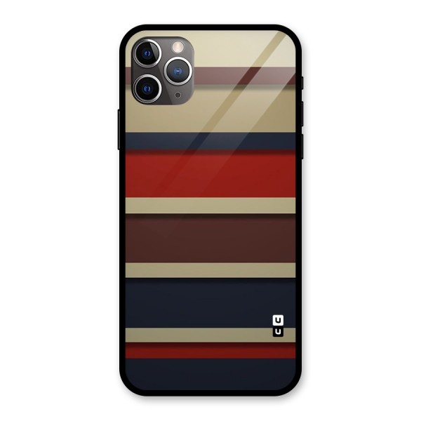 Elegant Stripes Pattern Glass Back Case for iPhone 11 Pro Max