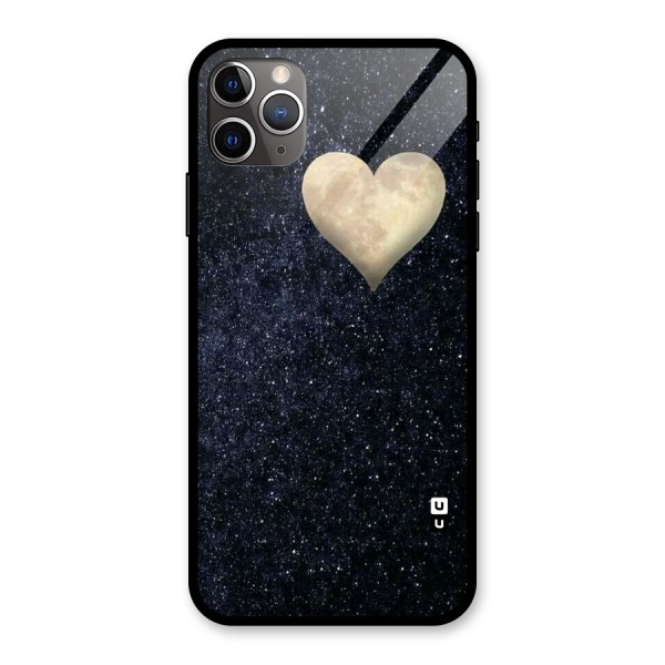Galaxy Space Heart Glass Back Case for iPhone 11 Pro Max