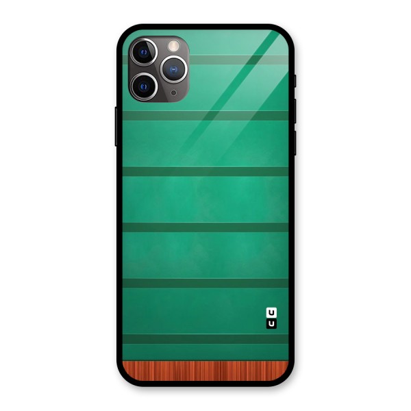 Green Wood Stripes Glass Back Case for iPhone 11 Pro Max