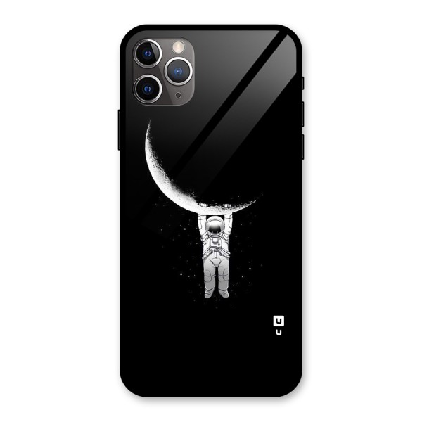 Hanging Astronaut Glass Back Case for iPhone 11 Pro Max