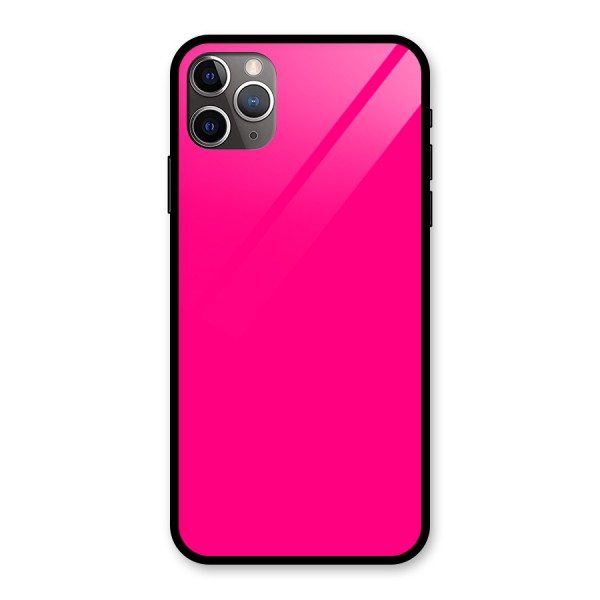 Hot Pink Glass Back Case for iPhone 11 Pro Max