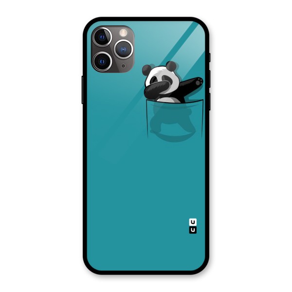 Panda Dabbing Away Glass Back Case for iPhone 11 Pro Max