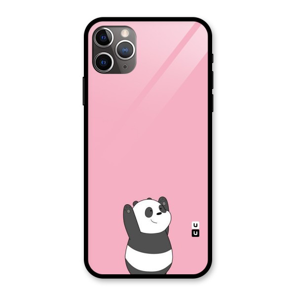 Panda Handsup Glass Back Case for iPhone 11 Pro Max