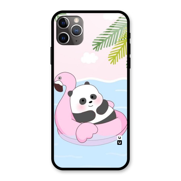 Panda Swim Glass Back Case for iPhone 11 Pro Max
