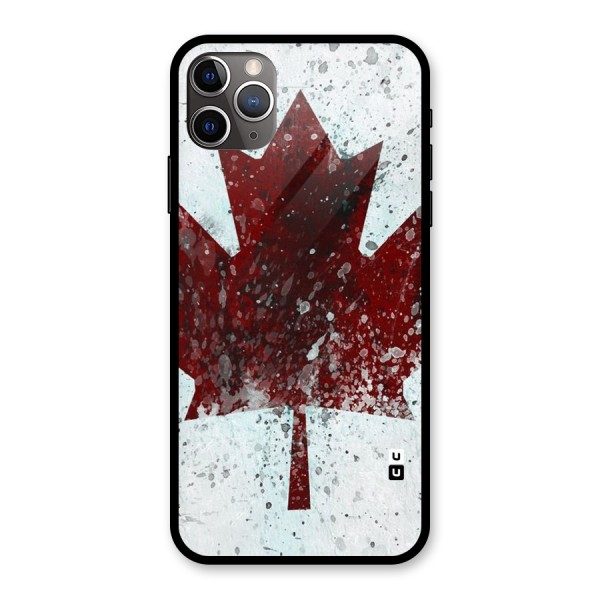 Red Maple Snow Glass Back Case for iPhone 11 Pro Max