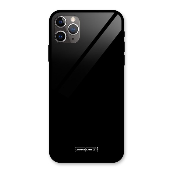 Simple Black Glass Back Case for iPhone 11 Pro Max