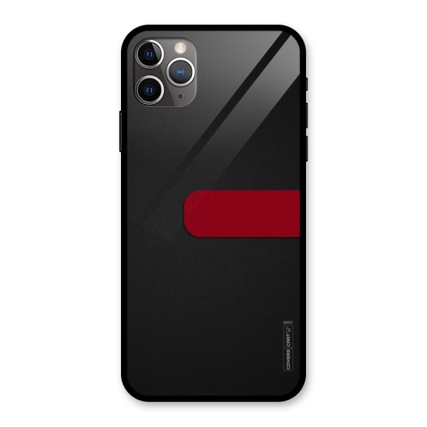 Single Red Stripe Glass Back Case for iPhone 11 Pro Max